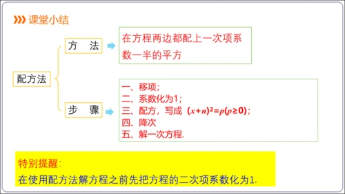 21.2.1.2解一元二次方程 配方法  第2课时　配方法课件（共22张PPT）【人教九上数学精简课