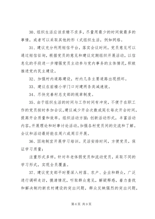 对党支部工作提出的意见和建议-个人对党支部的建议.docx