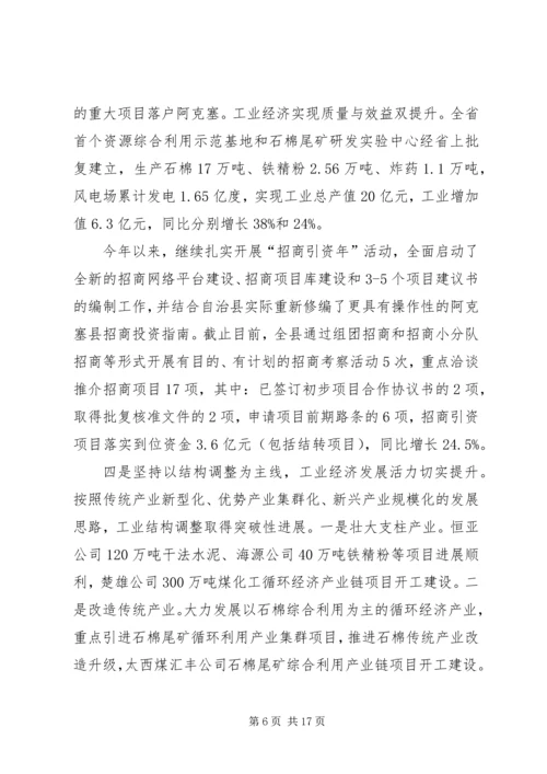 县非公有制经济发展情况自查汇报.docx