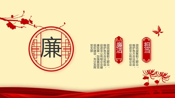 红色党建党支部年终述职报告工作计划动态PPT模板