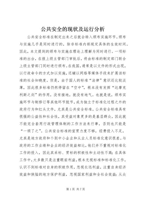 公共安全的现状及运行分析.docx