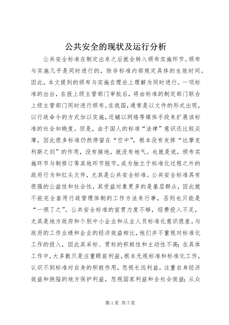 公共安全的现状及运行分析.docx