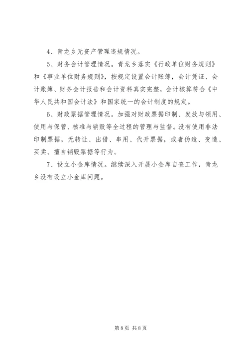 乡镇小金库自查报告范文某年.docx