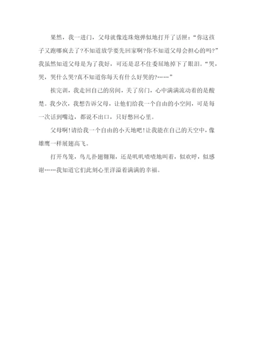 我的一片天空初三满分作文600字5篇.docx