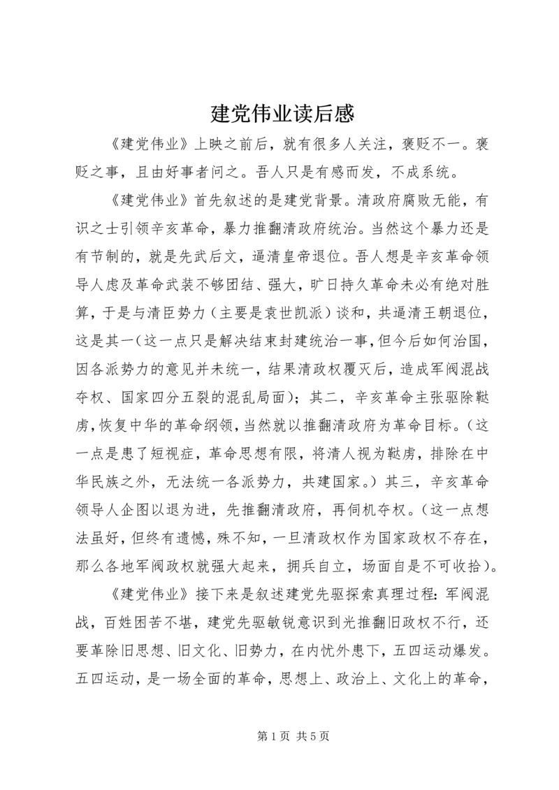 建党伟业读后感 (3).docx