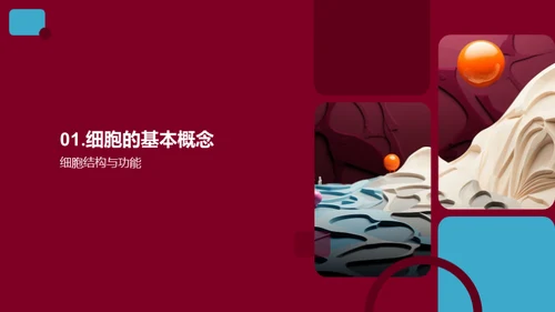 3D风生物医疗教学课件PPT模板