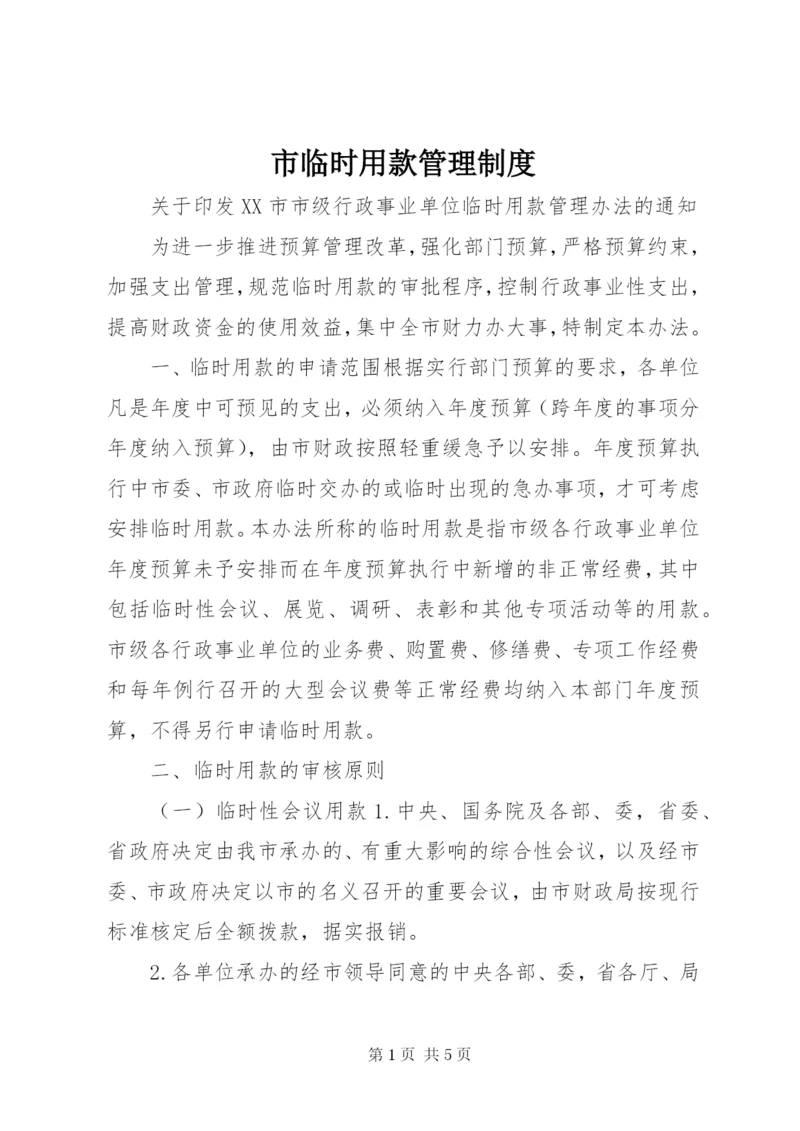 市临时用款管理制度.docx