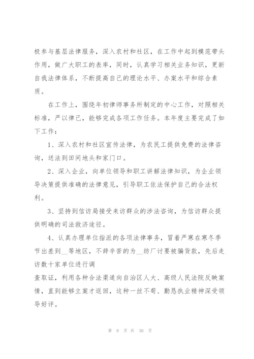 律师年度个人工作总结10篇.docx