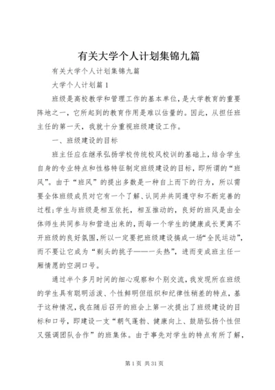 有关大学个人计划集锦九篇.docx