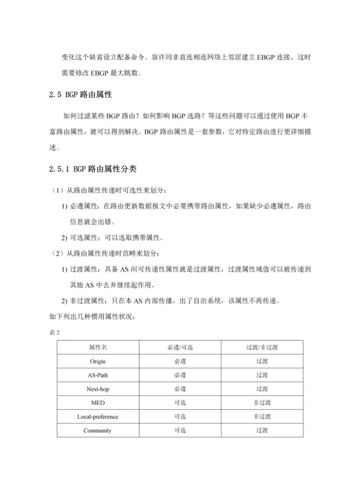 现代通信交换技术课程设计之BGP协议样本.docx