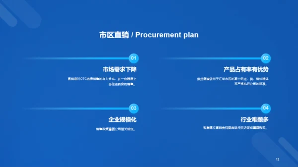 蓝色科技二级城市市场营销状况年度总结PPT案例