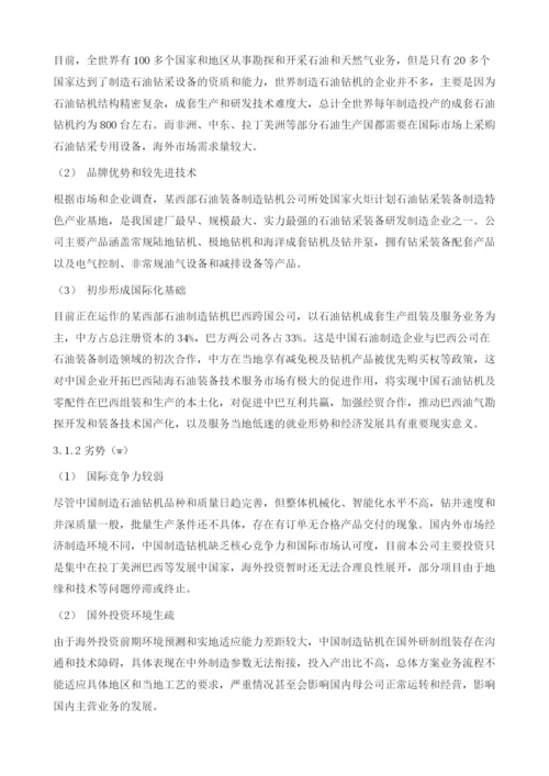 某西部石油装备制造钻机公司对外投资战略分析.docx