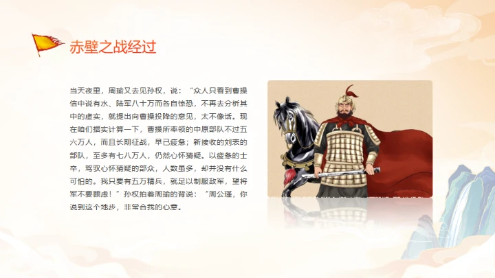 《三国演义》赤壁之战的故事通用PPT模板