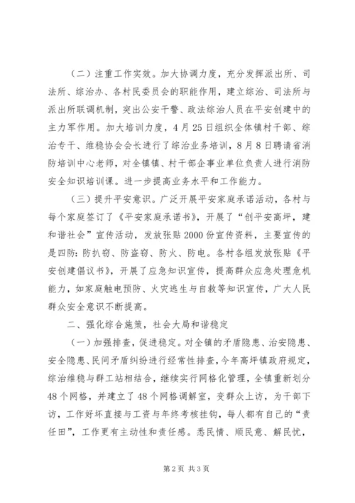 乡镇年度综治政法工作总结.docx