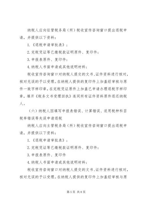 地税退税申请报告书 (3).docx