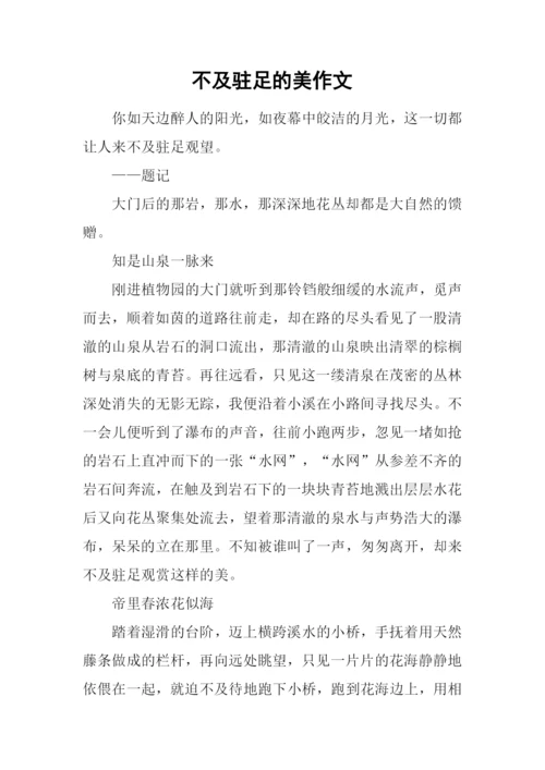 不及驻足的美作文.docx