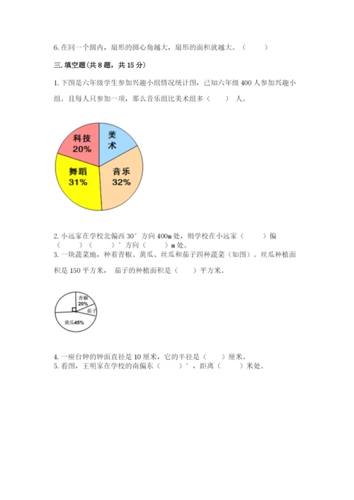 六年级上册数学期末测试卷附参考答案【考试直接用】.docx