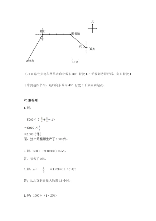 人教版六年级上册数学期末测试卷精品【各地真题】.docx