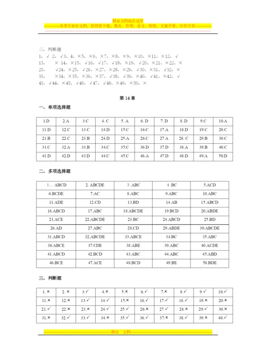 财务管理学习题2014--11参考答案.docx