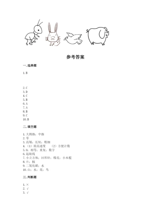 教科版一年级上册科学期末测试卷精品（全国通用）.docx