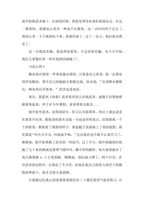 范文习武心得总结6篇.docx