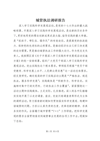 城管执法调研报告精编.docx