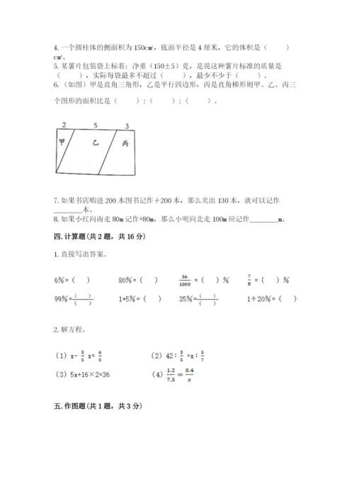 朝阳县六年级下册数学期末测试卷（培优）.docx
