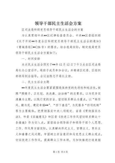 领导干部民主生活会方案 (3).docx