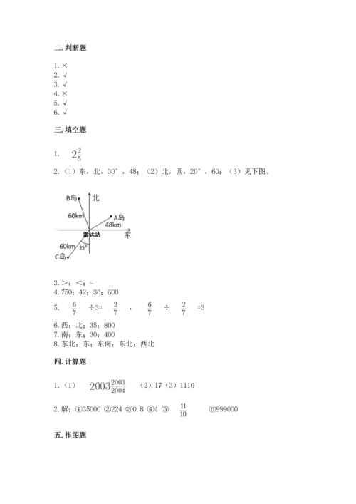 人教版六年级上册数学期中测试卷附答案（巩固）.docx