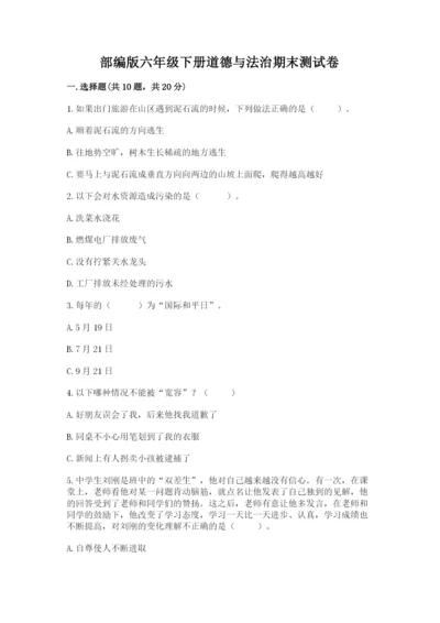 部编版六年级下册道德与法治期末测试卷及参考答案【预热题】.docx