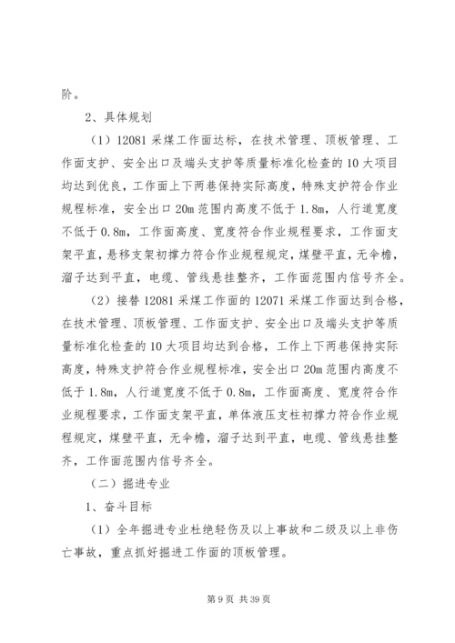 煤矿质量标准化工作总结暨XX年达标规划.docx