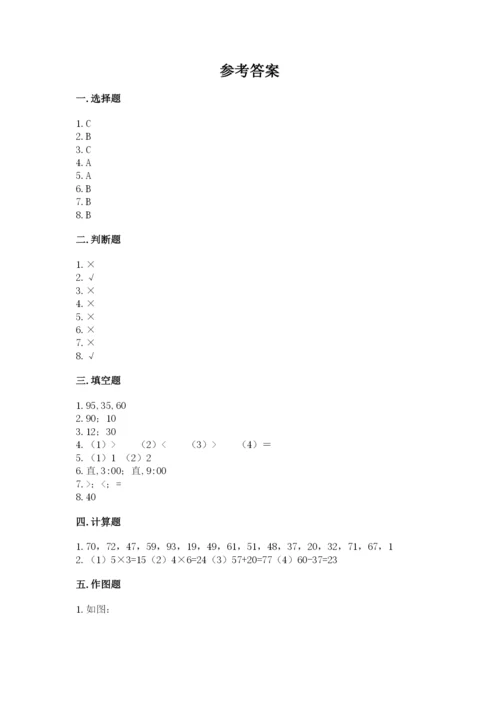 小学数学二年级上册期中测试卷带答案（能力提升）.docx