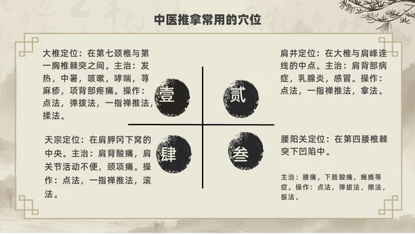 水墨风中医推拿按摩ppt模板