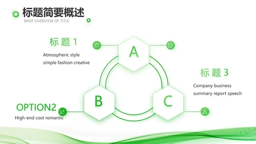 绿色大气企业公司宣传简介动态PPT模板