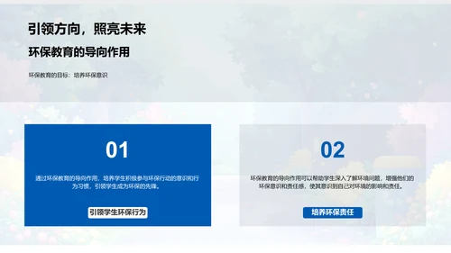 环保教育实践探索PPT模板