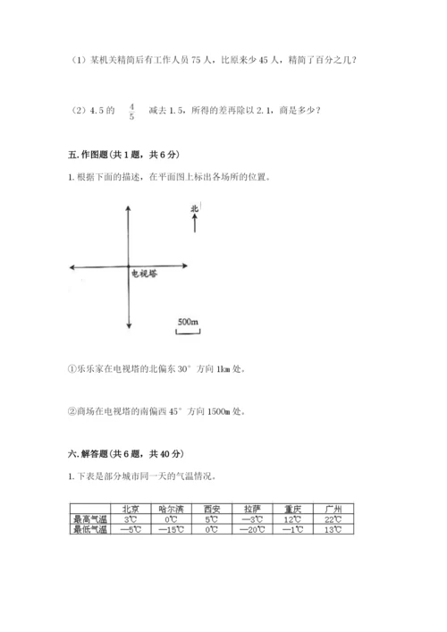 六年级下册数学期末测试卷及参考答案【满分必刷】.docx
