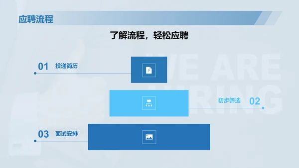 蓝色现代企业宣传招聘PPT模板