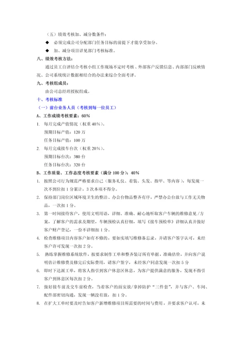 4S店售后绩效考核管理标准.docx