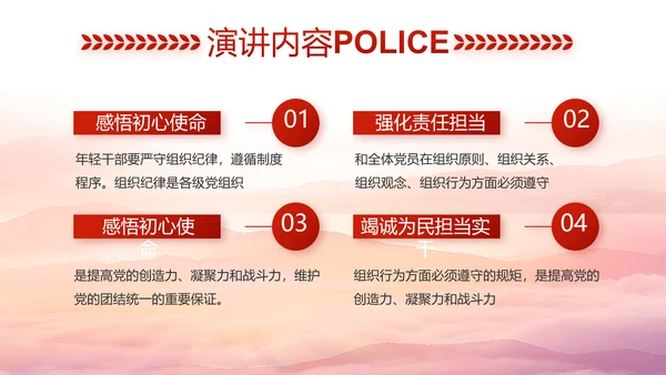 红色大气公安警察风采展示动态PPT