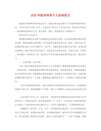 精编之年校本培训个人总结范文2.docx