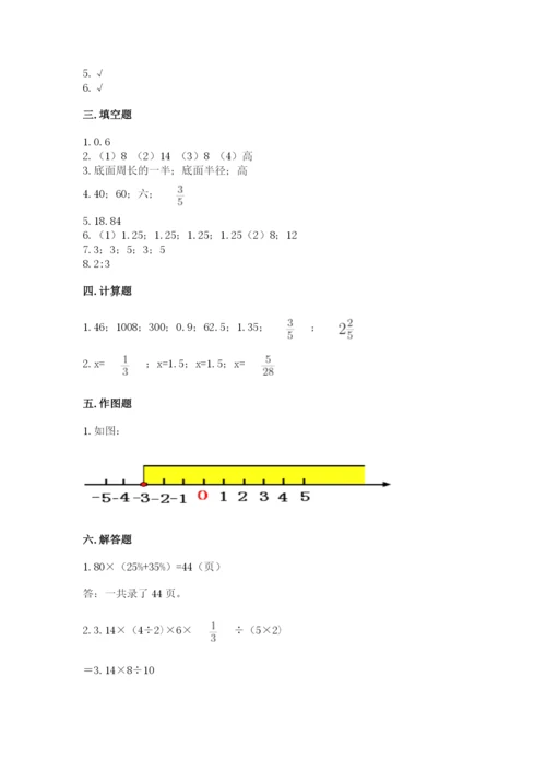梁园区六年级下册数学期末测试卷必考题.docx