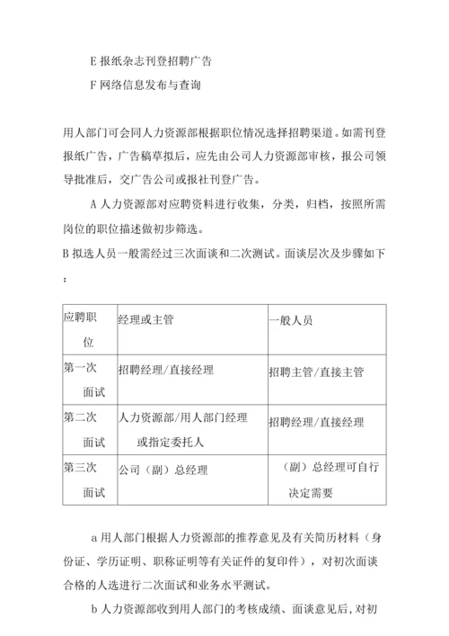 企业公司人力资源管理制度汇编.docx