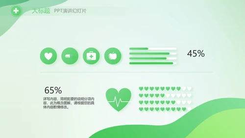 绿色清新医疗药店工作总结汇报PPT