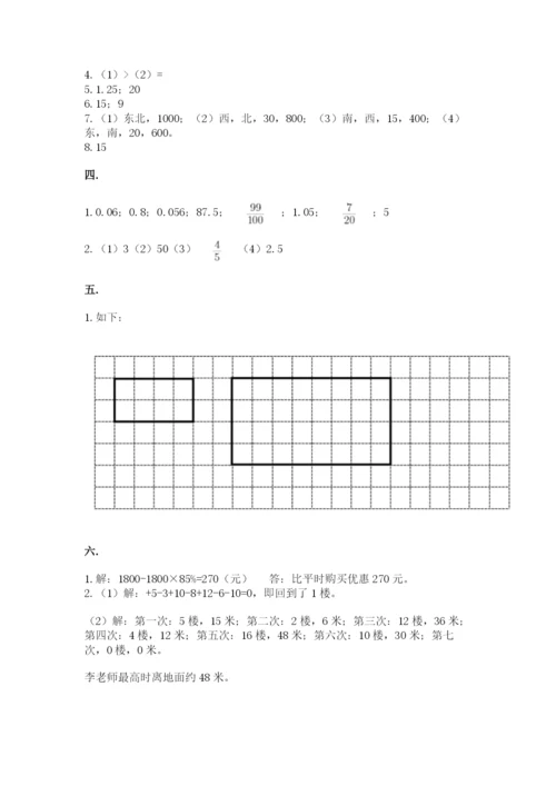 山西省【小升初】2023年小升初数学试卷附答案【名师推荐】.docx