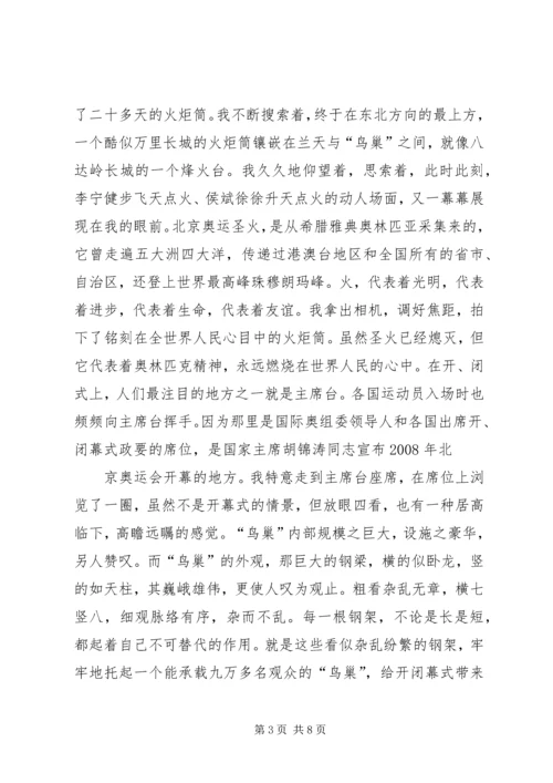 鸟巢和水立方观后感.docx