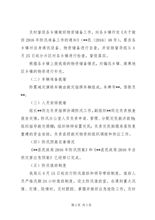 县民政局XX年防汛自查报告.docx