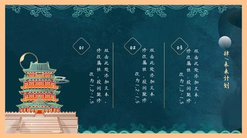 国潮风年终总结通用PPT模板