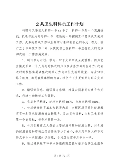 公共卫生科科员工作计划.docx