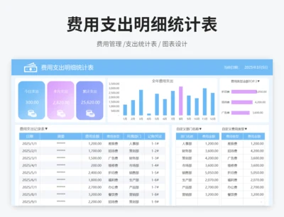 费用支出明细统计表