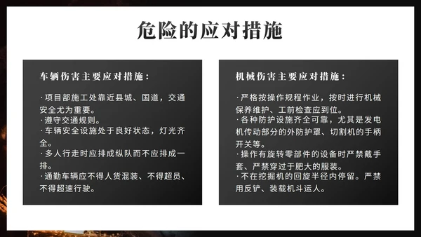 黑色简约实景人人讲安全个个会应急带内容PPT模板